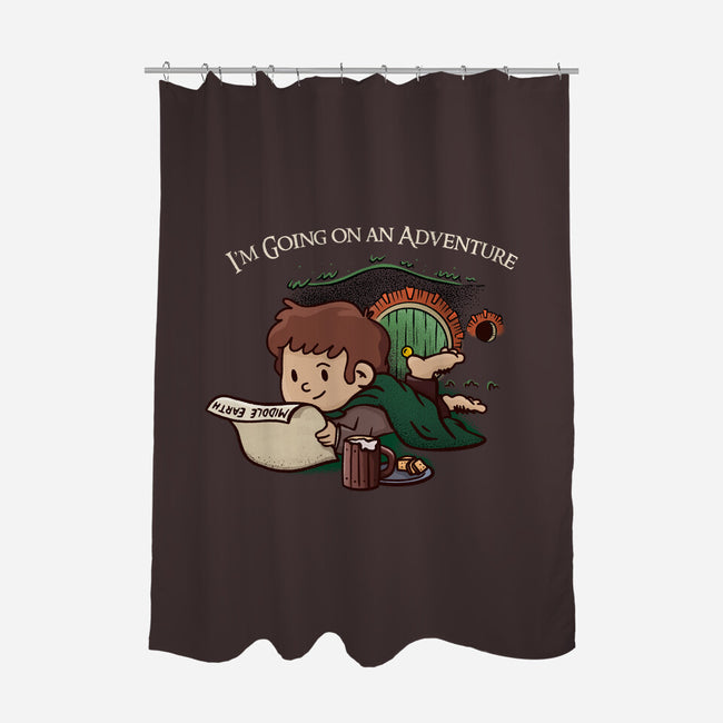 I'm Going On An Adventure-none polyester shower curtain-doodletoots