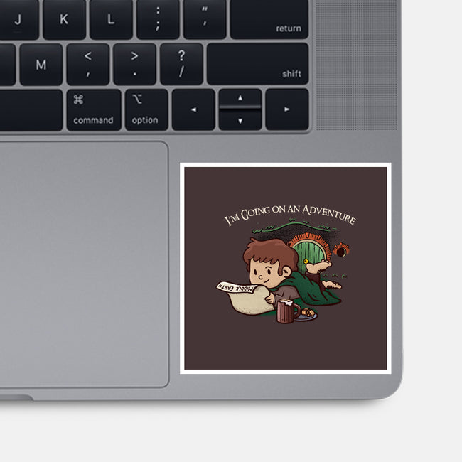 I'm Going On An Adventure-none glossy sticker-doodletoots