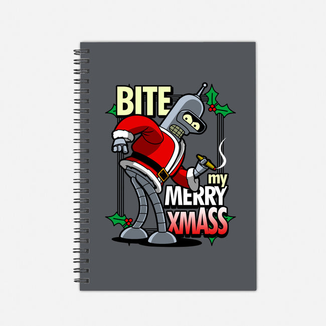 Bite my Merry XmASS-none dot grid notebook-Boggs Nicolas