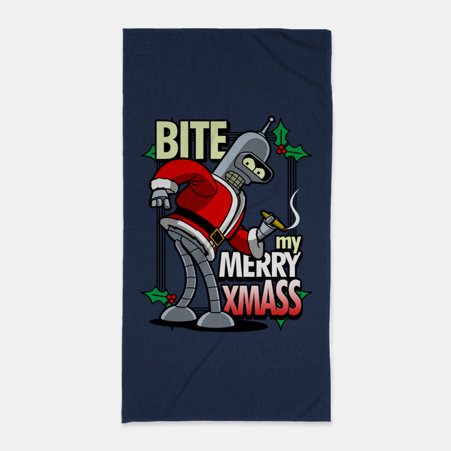 Bite my Merry XmASS-none beach towel-Boggs Nicolas