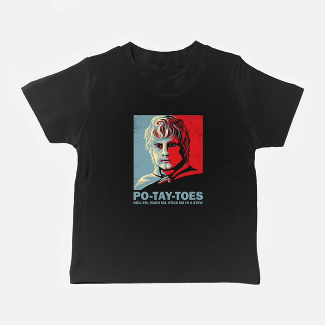 Po-Tay-Toes-baby basic tee-kg07