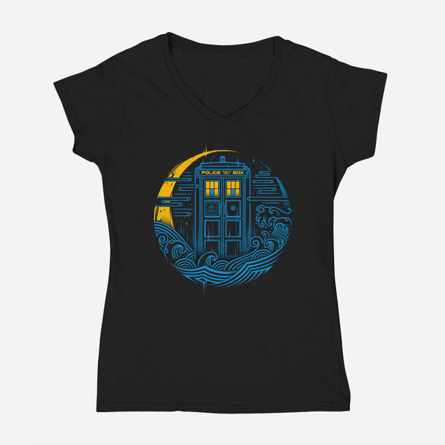 Time Traveler-womens v-neck tee-StudioM6