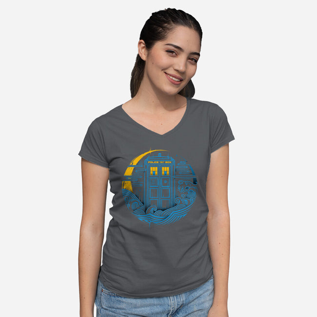 Time Traveler-womens v-neck tee-StudioM6