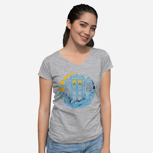 Time Traveler-womens v-neck tee-StudioM6