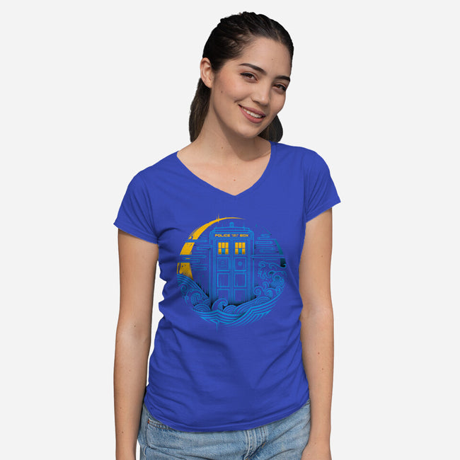 Time Traveler-womens v-neck tee-StudioM6