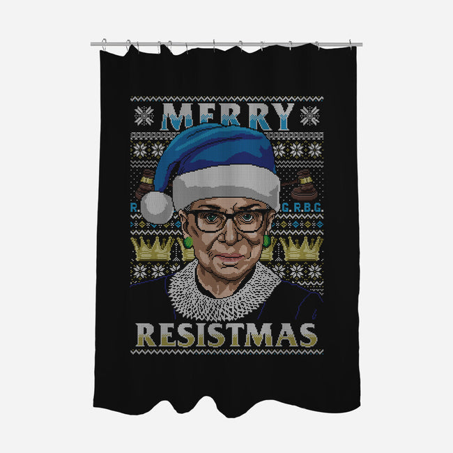 Merry Resistmas-none polyester shower curtain-CoD Designs