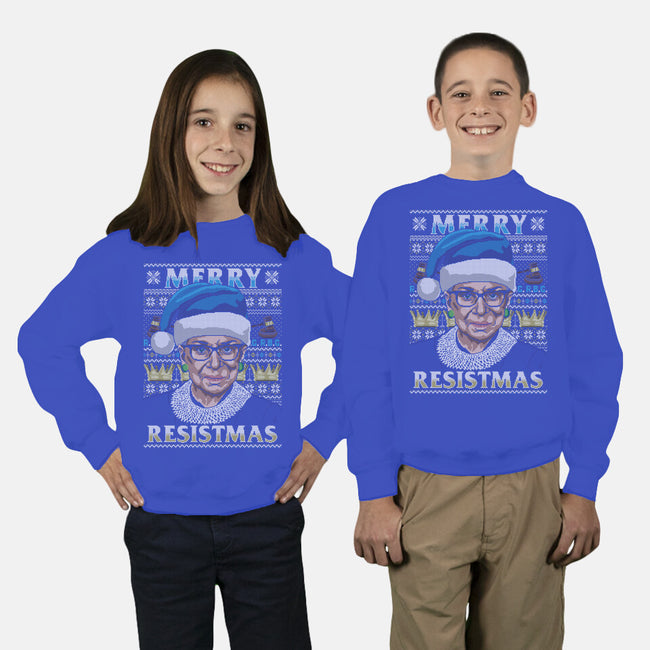 Merry Resistmas-youth crew neck sweatshirt-CoD Designs