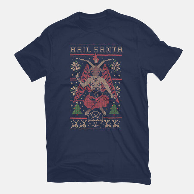 Hail Santa Claws-mens basic tee-Thiago Correa