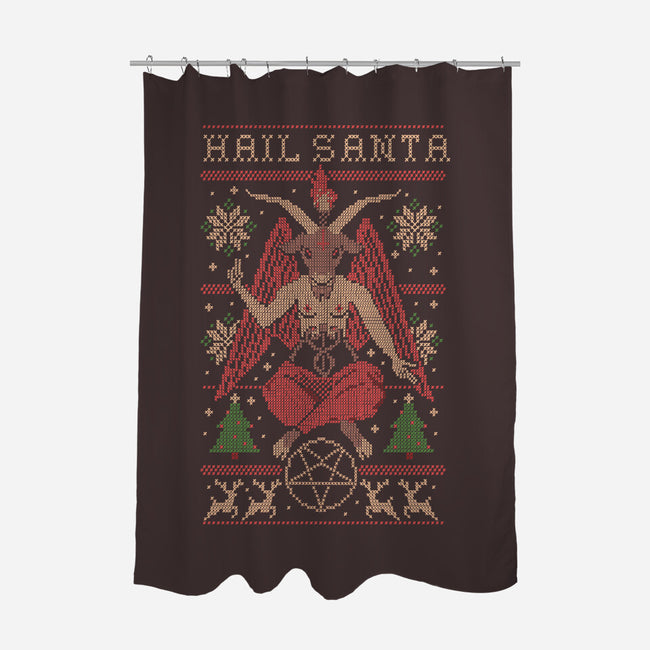 Hail Santa Claws-none polyester shower curtain-Thiago Correa