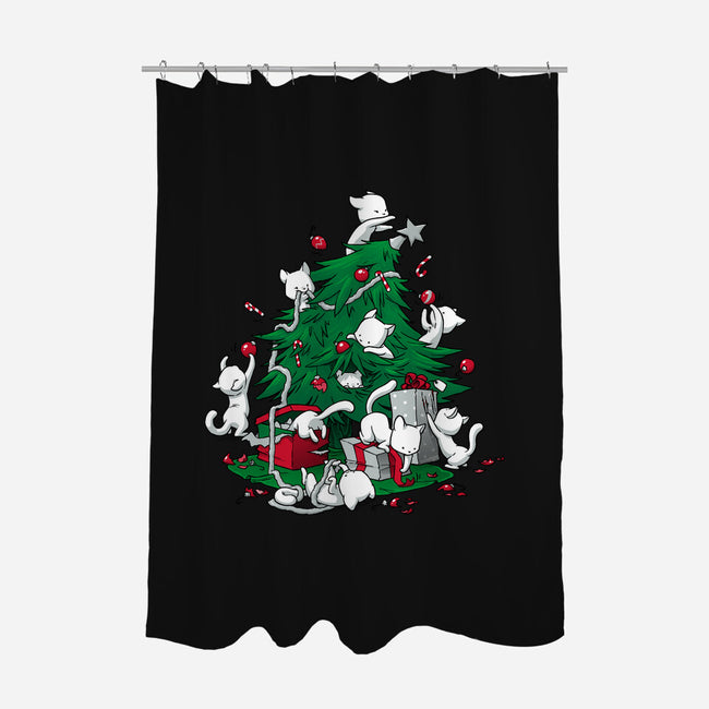 Cat Tree-none polyester shower curtain-DoOomcat