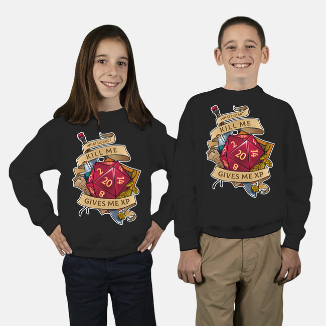 Gives Me XP-youth crew neck sweatshirt-Ursulalopez