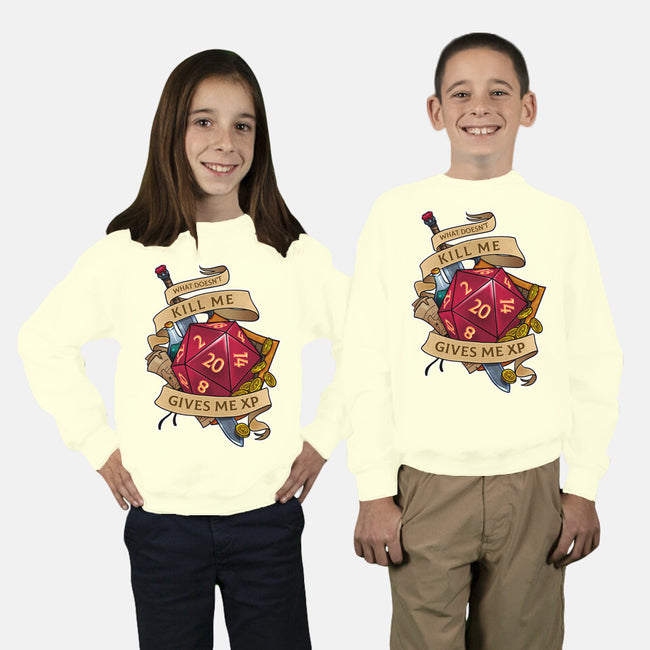 Gives Me XP-youth crew neck sweatshirt-Ursulalopez