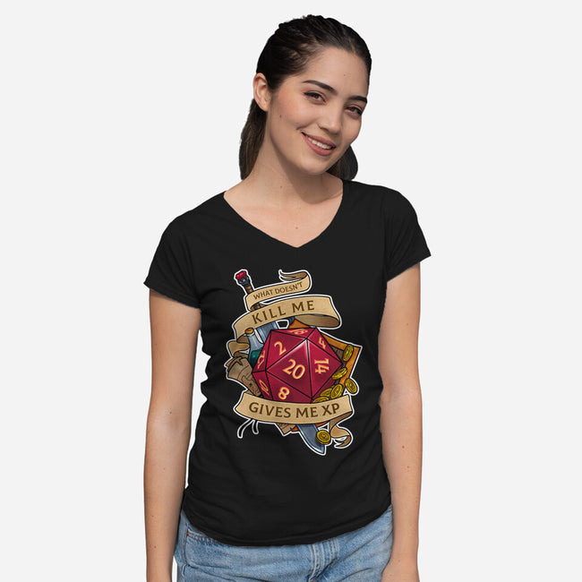 Gives Me XP-womens v-neck tee-Ursulalopez
