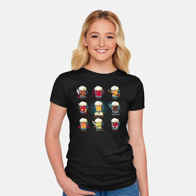 Beer Role Play-womens fitted tee-Vallina84