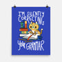 Grammar Cat-none matte poster-TaylorRoss1