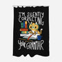Grammar Cat-none polyester shower curtain-TaylorRoss1