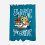 Grammar Cat-none polyester shower curtain-TaylorRoss1