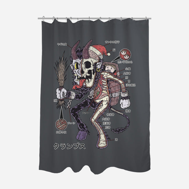 Krampus Anatomy-none polyester shower curtain-Firebrander