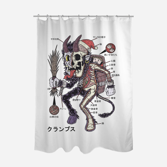 Krampus Anatomy-none polyester shower curtain-Firebrander