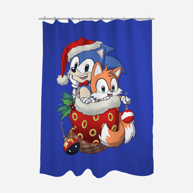 Stocking Stuffer Hedgehog-none polyester shower curtain-DoOomcat