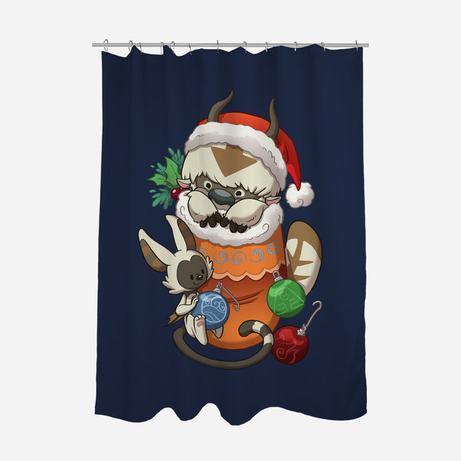 Stocking Stuffer Elemental-none polyester shower curtain-DoOomcat