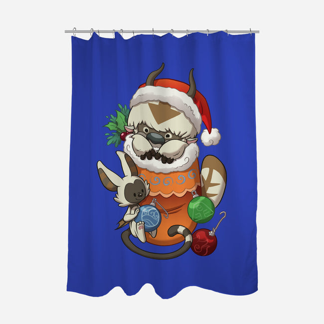Stocking Stuffer Elemental-none polyester shower curtain-DoOomcat