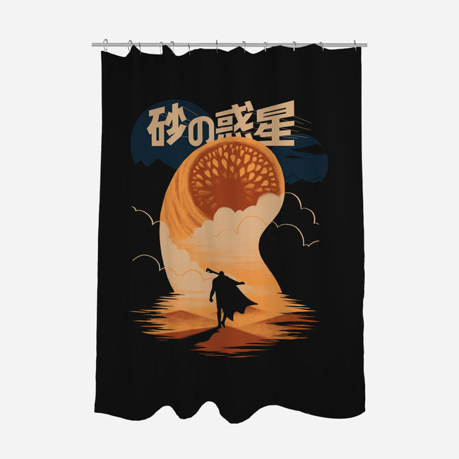 Japanese Dune-none polyester shower curtain-estudiofitas