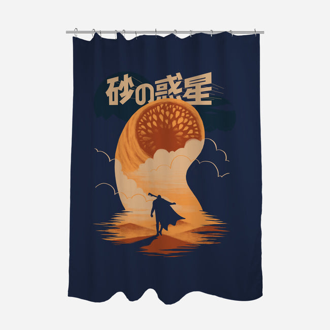 Japanese Dune-none polyester shower curtain-estudiofitas
