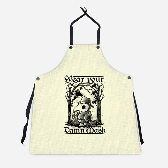 Wear Your Damn Mask-unisex kitchen apron-NemiMakeit