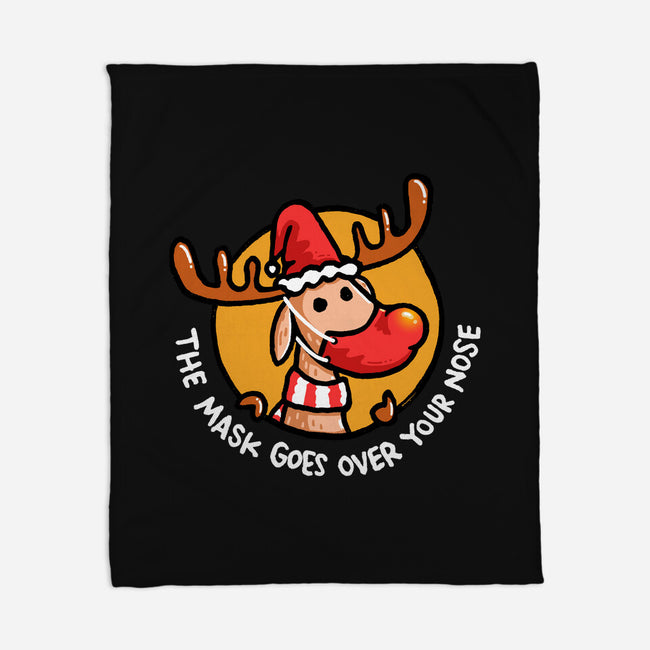 The Mask Goes Over Your Nose-none fleece blanket-Wenceslao A Romero