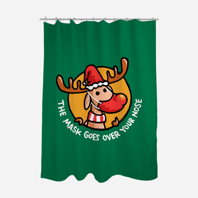 The Mask Goes Over Your Nose-none polyester shower curtain-Wenceslao A Romero