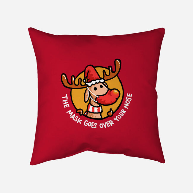 The Mask Goes Over Your Nose-none removable cover w insert throw pillow-Wenceslao A Romero