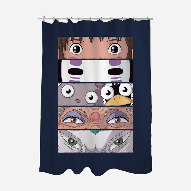 Spirited Eyes-none polyester shower curtain-danielmorris1993