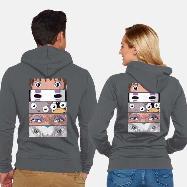 Spirited Eyes-unisex zip-up sweatshirt-danielmorris1993