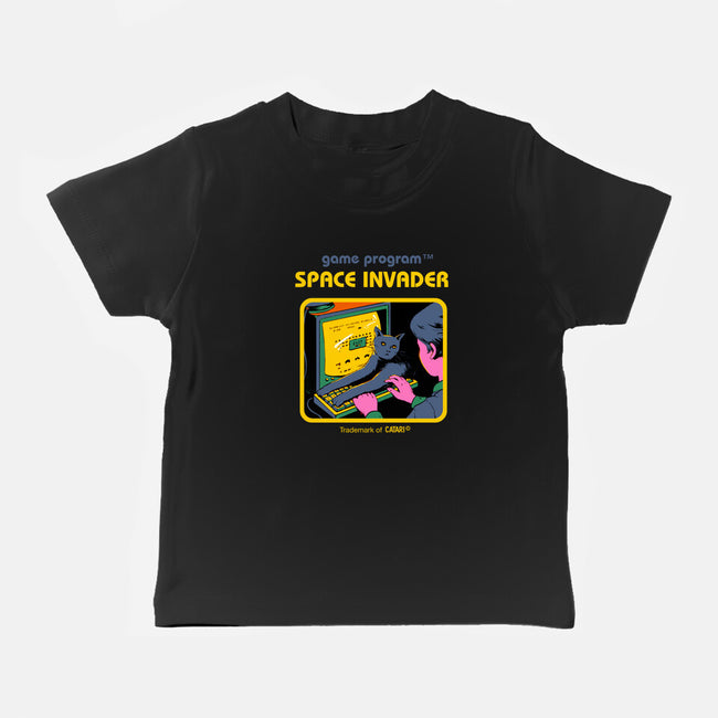 Space Invader-baby basic tee-Mathiole