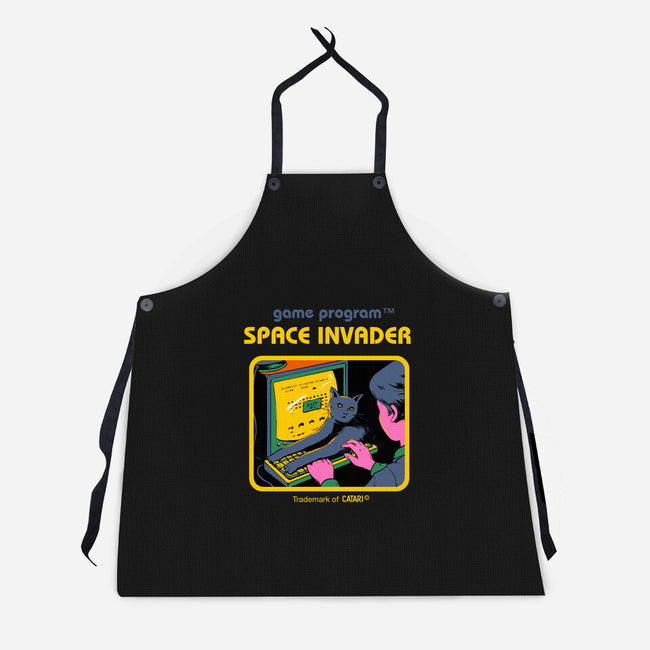 Space Invader-unisex kitchen apron-Mathiole
