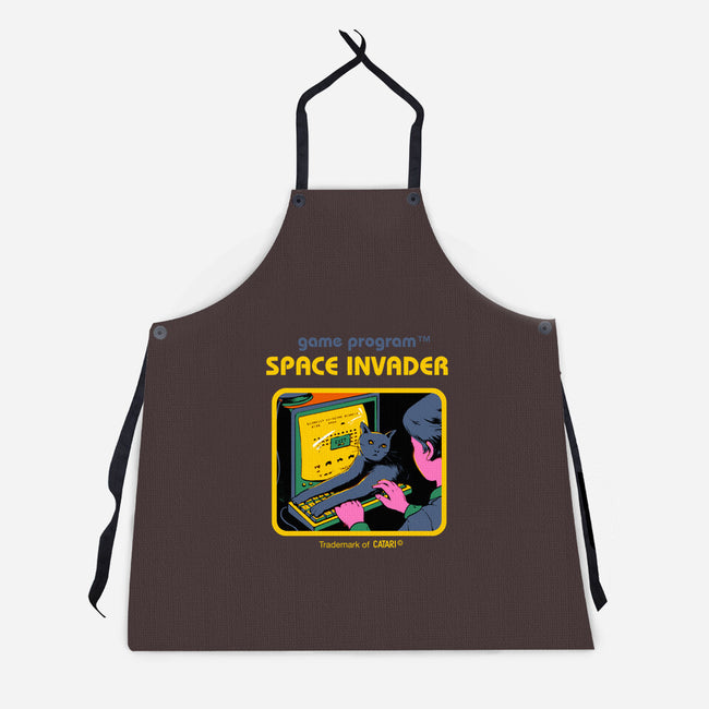Space Invader-unisex kitchen apron-Mathiole