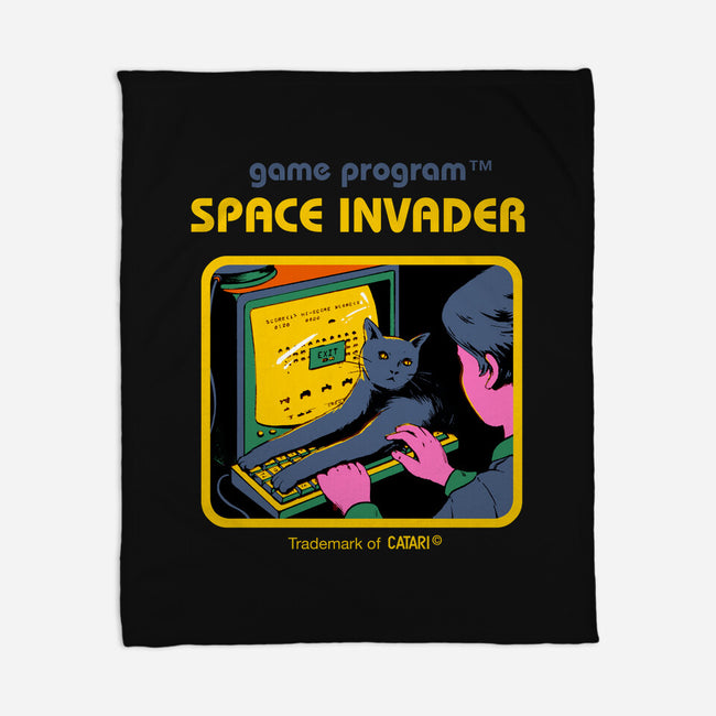 Space Invader-none fleece blanket-Mathiole