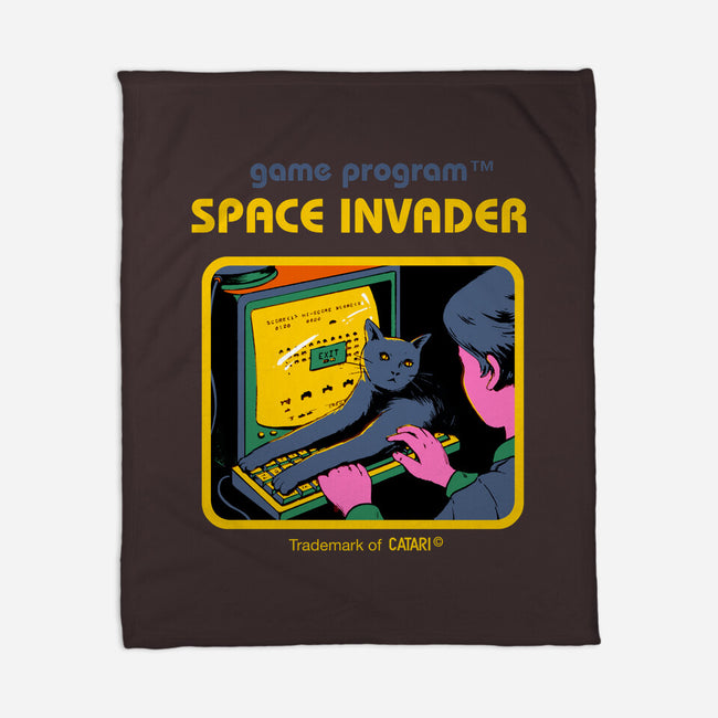 Space Invader-none fleece blanket-Mathiole