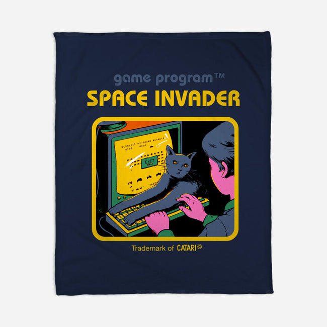 Space Invader-none fleece blanket-Mathiole