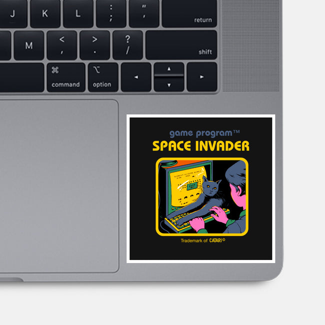 Space Invader-none glossy sticker-Mathiole