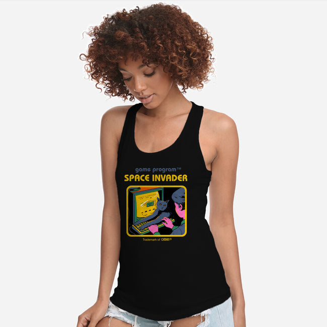 Space Invader-womens racerback tank-Mathiole