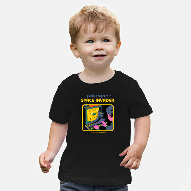Space Invader-baby basic tee-Mathiole