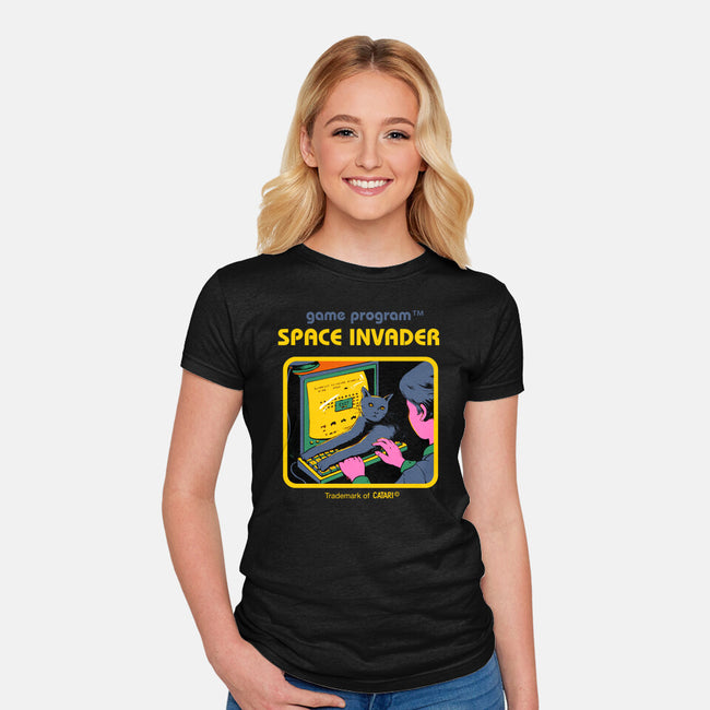 Space Invader-womens fitted tee-Mathiole