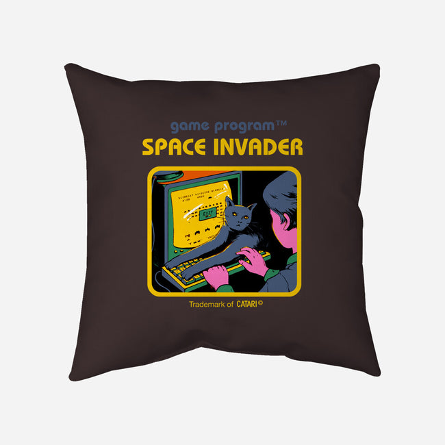 Space Invader-none removable cover w insert throw pillow-Mathiole