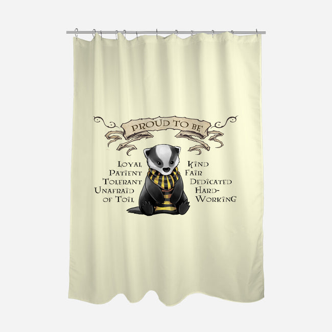 Proud To Be-none polyester shower curtain-Yunuyei