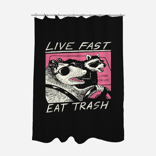 Fast Trash Life-none polyester shower curtain-vp021
