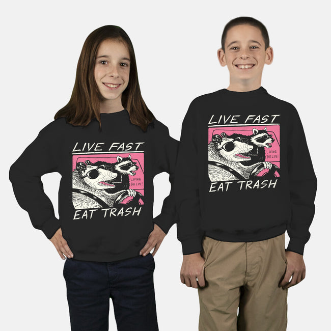 Fast Trash Life-youth crew neck sweatshirt-vp021