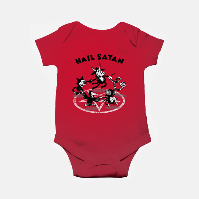 Hail Satan-baby basic onesie-Paul Simic
