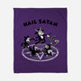 Hail Satan-none fleece blanket-Paul Simic